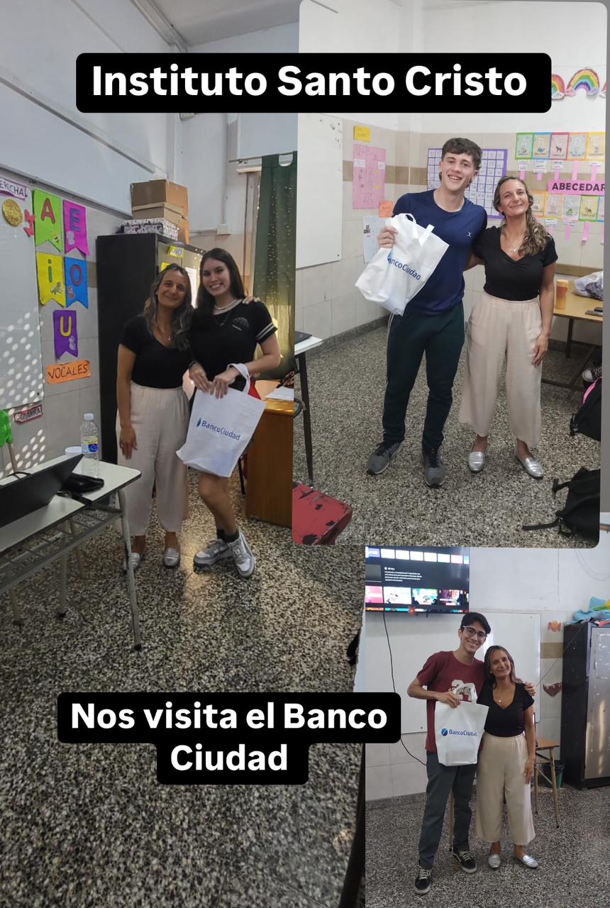 Visita del Banco Ciudad al Colegio Santo Cristo
